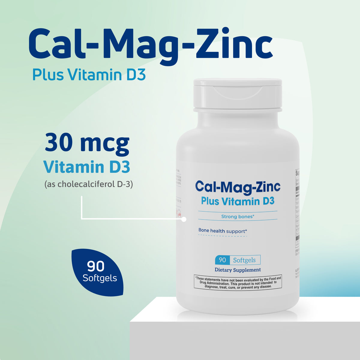 Cal-Mag-Zinc – Calcium, Magnesium & Zinc Mineral Support (90 Softgels) - Benfit