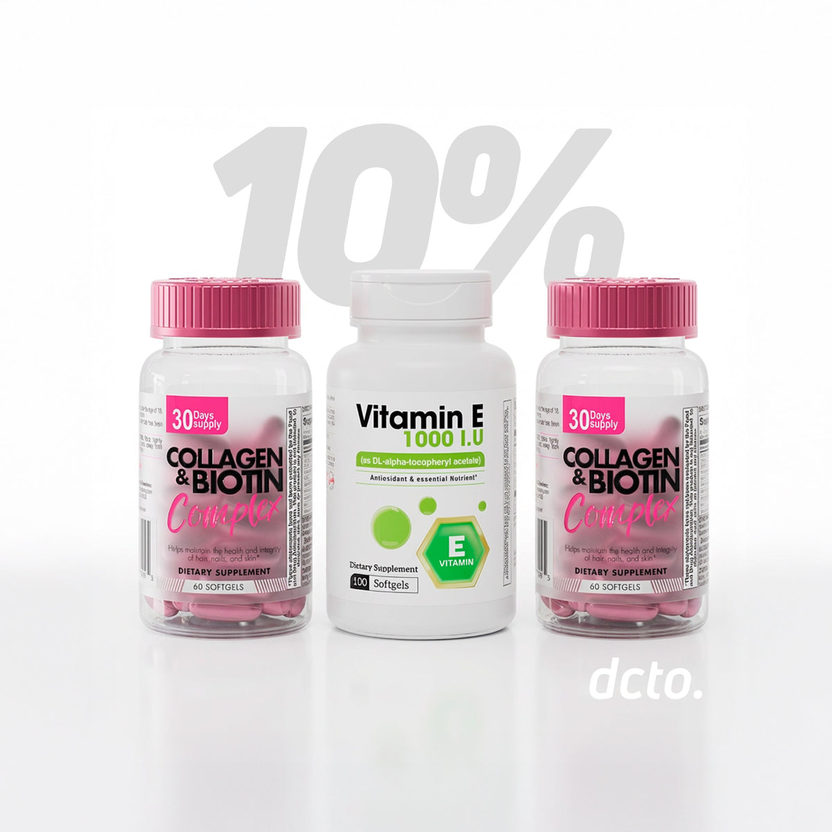Collagen and biotin, Vitamin E 1000 IU | Combo for women - Benfit