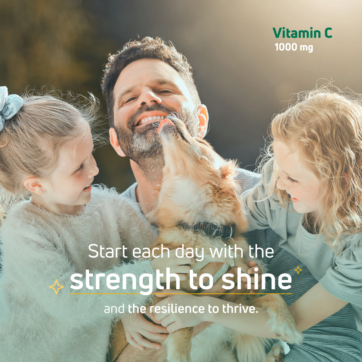 Vitamin C 1000 mg lifestyle image for daily wellness, strength and resilience