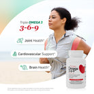 Triple Omega 3-6-9 with Fish Oil, Borage Oil & Flaxseed Oil – 60 Softgels - Benfit