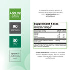 Organic Spirulina Superfood Support – 1200 mg Formula (90 Softgels) - Benfit
