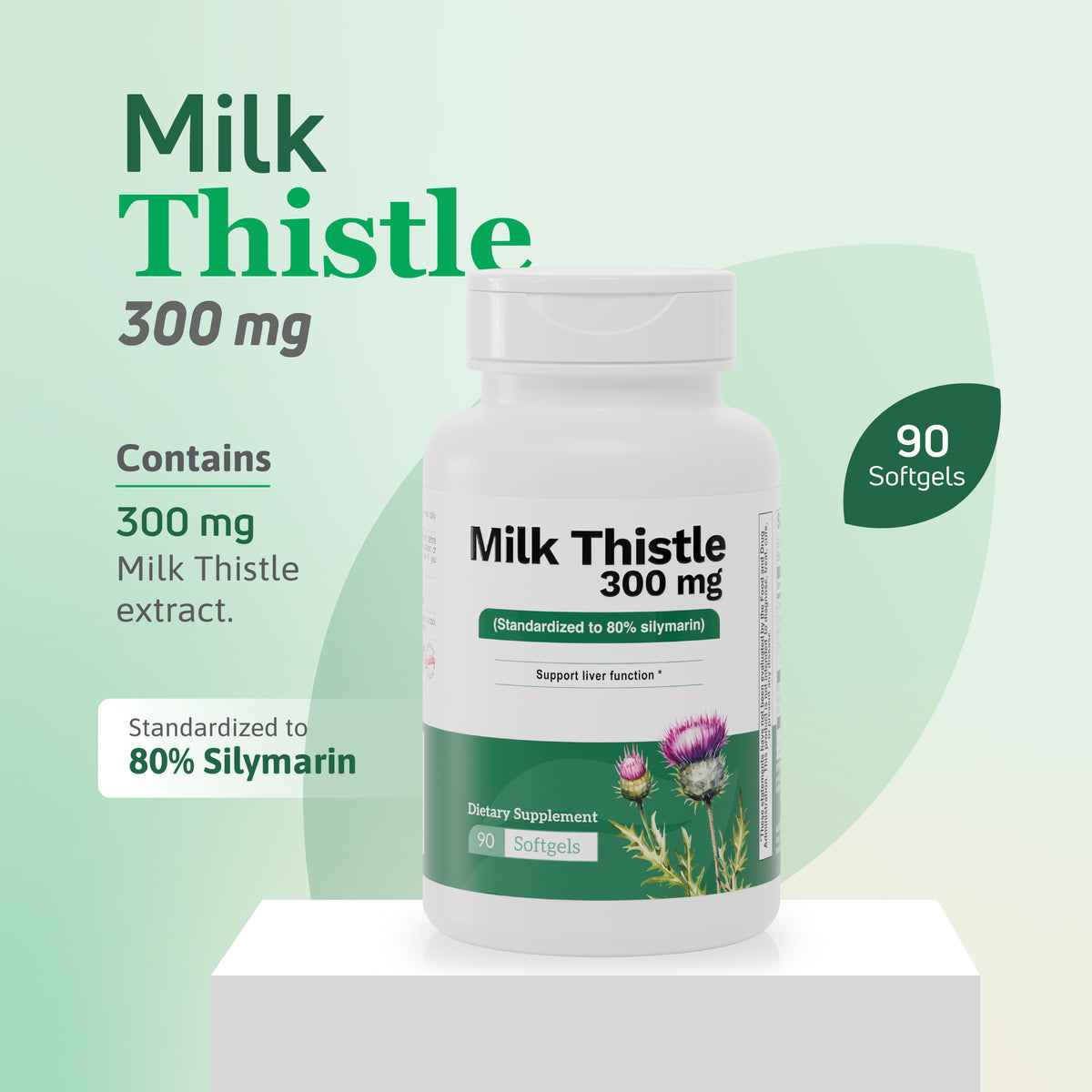 Milk Thistle Extract 300 mg – Daily Liver & Wellness Support - Benfit