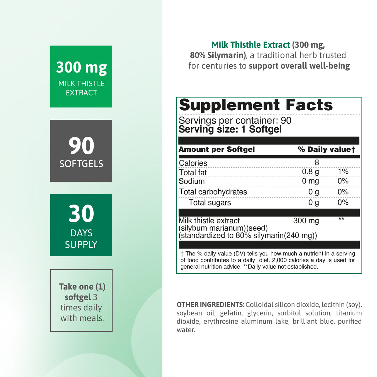 Milk Thistle Extract 300 mg – Daily Liver & Wellness Support - Benfit