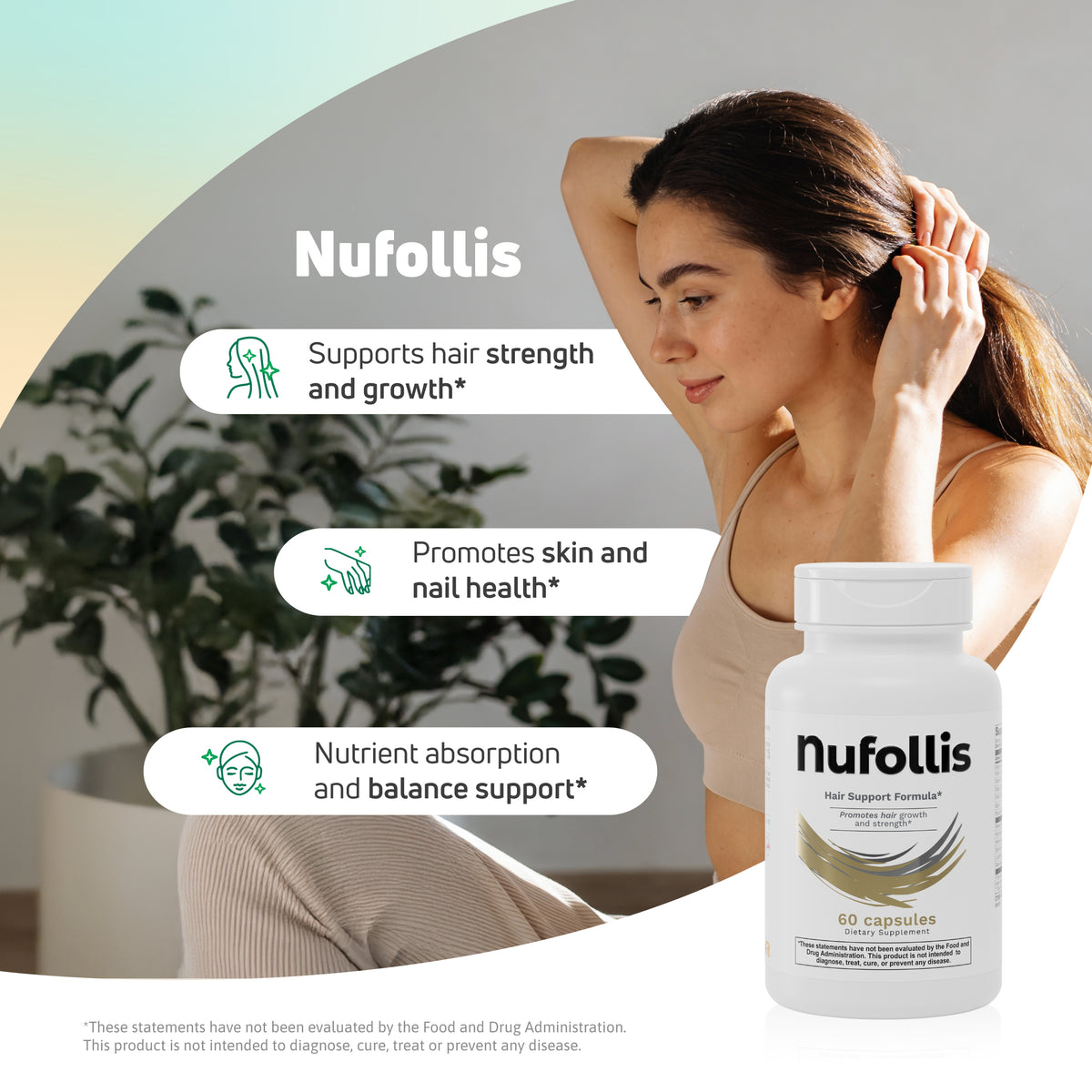 Nufollis Marine Collagen Peptides + Biotin | 60 Capsules - Benfit