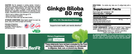 Ginkgo Biloba 80 mg dietary supplement with standardized 24% flavonol glycosides and 6% terpene lactones, 60 softgels, with Supplement Facts.