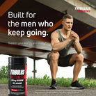 Tribulus Terrestris 1200 mg dietary supplement with 95% saponins for energy, performance, stamina, and men's vitality.