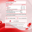 Supplement facts and serving information for the Omega 3 Fish Oil softgels included in the BenFit D3/K2 + Omega-3 Heart & Bone Wellness Duo.