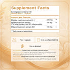 Supplement facts and serving directions for the Ganoderma Plus mushroom complex capsules included in the BenFit Ganoderma + Collagen Immune & Beauty Wellness Duo.