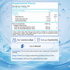 BenFit Omega 3 Fish Oil supplement facts panel showing EPA and DHA omega-3 fatty acids, serving directions, and key ingredient information.