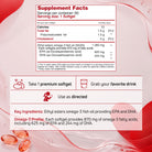 Supplement facts and serving directions for the Omega-3 Fish Oil softgels included in the BenFit Omega-3 + Garlic Oil Daily Wellness Duo.