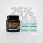 Creatine Monohydrate and MagX3 magnesium bundle with 25 percent discount promotion.