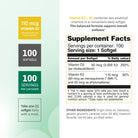 Supplement facts for Duovit Vitamin D3 2000 IU and Vitamin K2 110 mcg softgels.