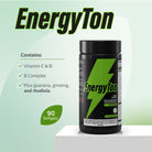EnergyTon Energy Complex supplement with Vitamin C, Vitamin D, B Complex, guarana, ginseng and rhodiola