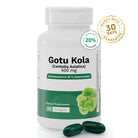 Gotu Kola Centella Asiatica 400 mg dietary supplement standardized to 20% asiaticosides, 60 softgels bottle