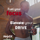HelpSX male performance lifestyle image for focus, drive and daily energy support