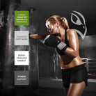 L-Carnitine fitness support lifestyle image with boxing workout and fatty acid transport benefits