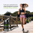 L-Carnitine Tartrate lifestyle image with woman running outdoors for workout energy and performance support