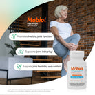 Mobiol joint health supplement lifestyle image for joint function, flexibility, integrity and comfort support