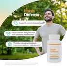 Mush Defense lifestyle image highlighting immune health, functional mushrooms and natural antioxidant support.