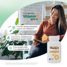 Plant Derived Vitamin E 1000 IU supplement for antioxidant support, cardiovascular health and immune system support