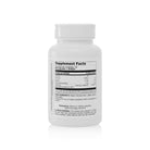 Plant Derived Vitamin E 1000 IU supplement bottle back label with supplement facts and allergen warning