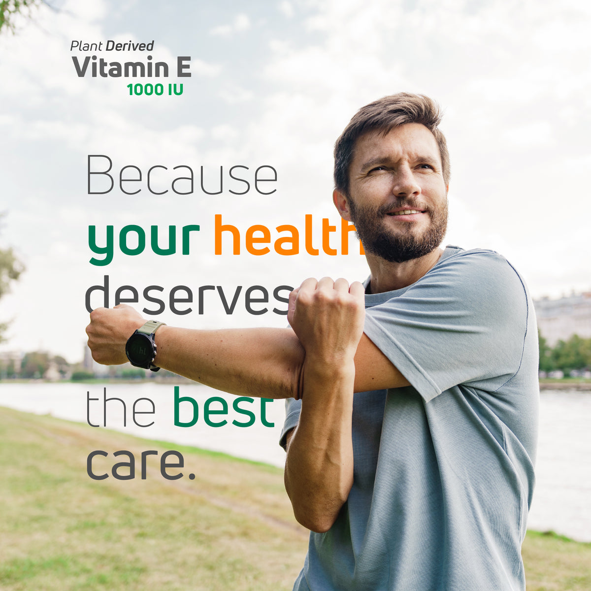 Plant Derived Vitamin E 1000 IU lifestyle image for daily health and wellness support