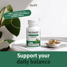 BenFit Saw Palmetto Extract 320 mg supplement displayed in a wellness setting for men’s daily balance and urinary and prostate health support.