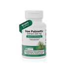Saw Palmetto Extract 320 mg supplement bottle with 60 softgels and 60 day supply