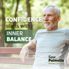 Saw Palmetto Extract 320 mg lifestyle image for male wellness, inner balance and daily confidence