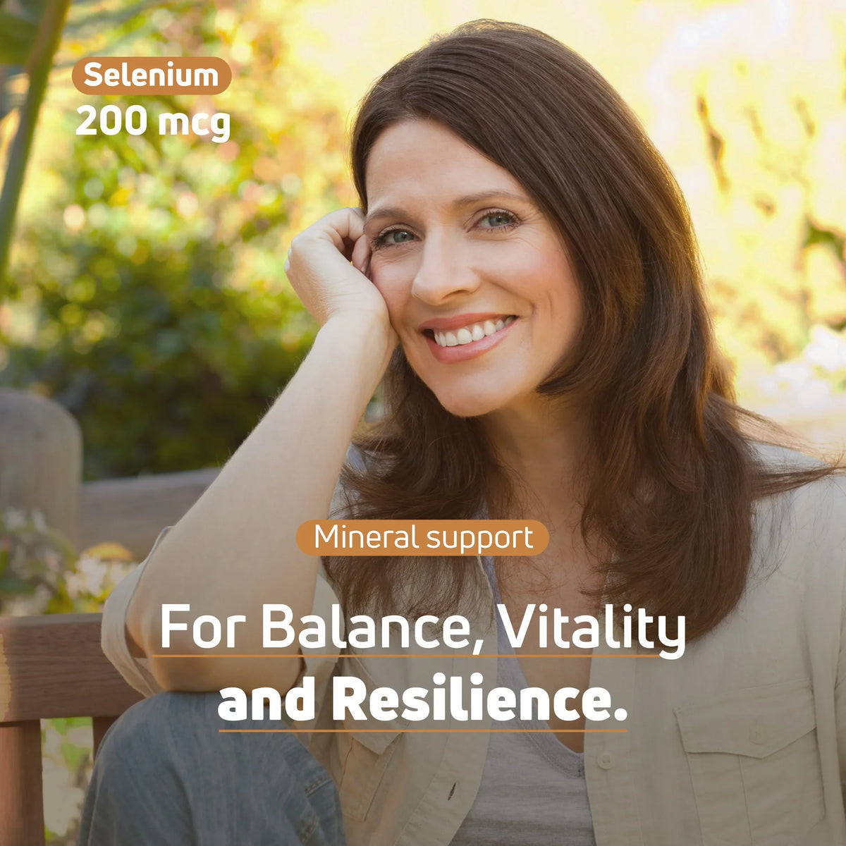 Selenium 200 mcg mineral support supplement for balance vitality and resilience