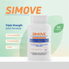 SIMOVE 60 caplets joint formula supplement with glucosamine, chondroitin, and MSM.