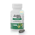 St. John’s Wort Extract 300 mg supplement bottle standardized to 0.3% hypericin with 100 capsules