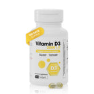 Vitamin D3 2000 IU supplement bottle with 100 softgels and 100 days supply.